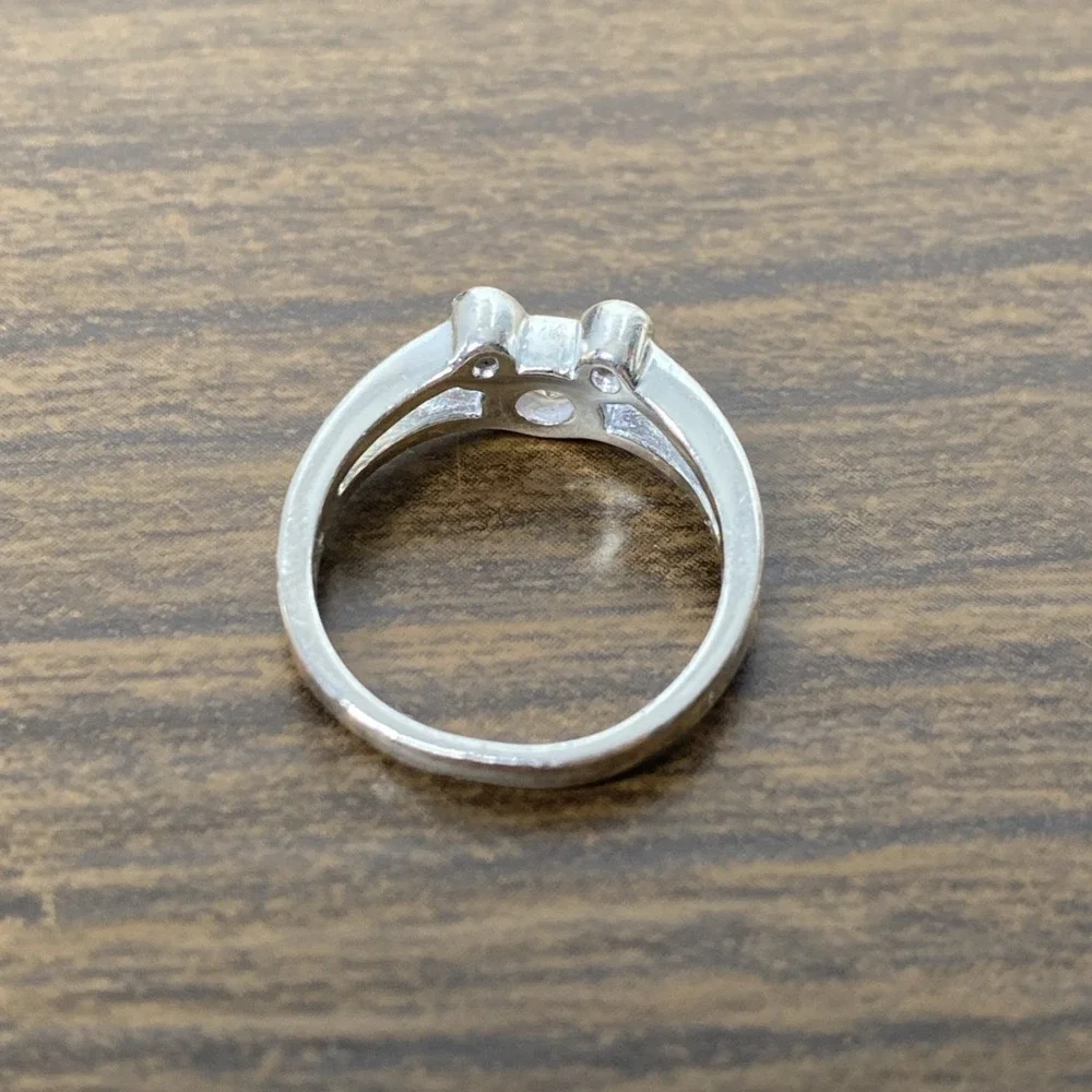 Vintage Disney Mickey Mouse 925 Sterling Silver Cubic Zirconia Band Ring Size 3 - Picture 4 of 14